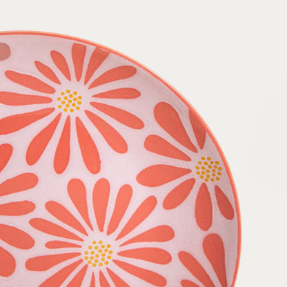 Plate FABIA Pink Floral Dinner Plate 27 cm