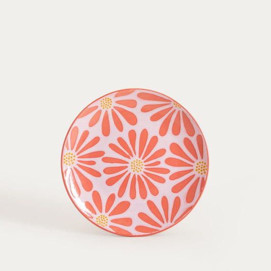 Plate FABIA Pink Floral Dessert Plate 22 cm