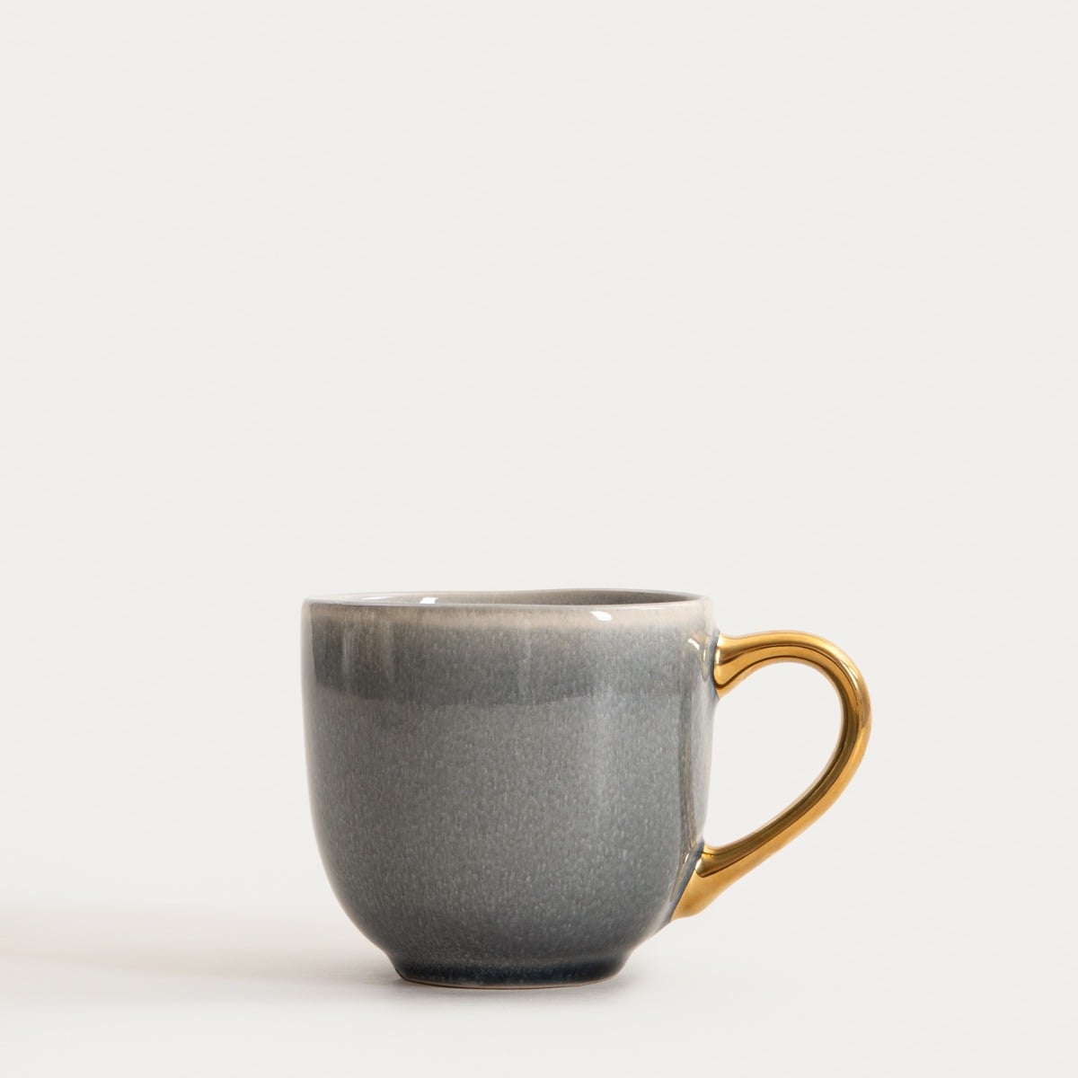 VINESS Blue Ceramic Mug with Gold-Plated Handle 0.4L