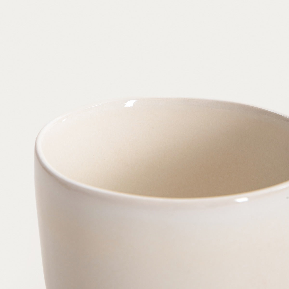 VINESS Beige Ceramic Mug with Gold Handle 0.4L