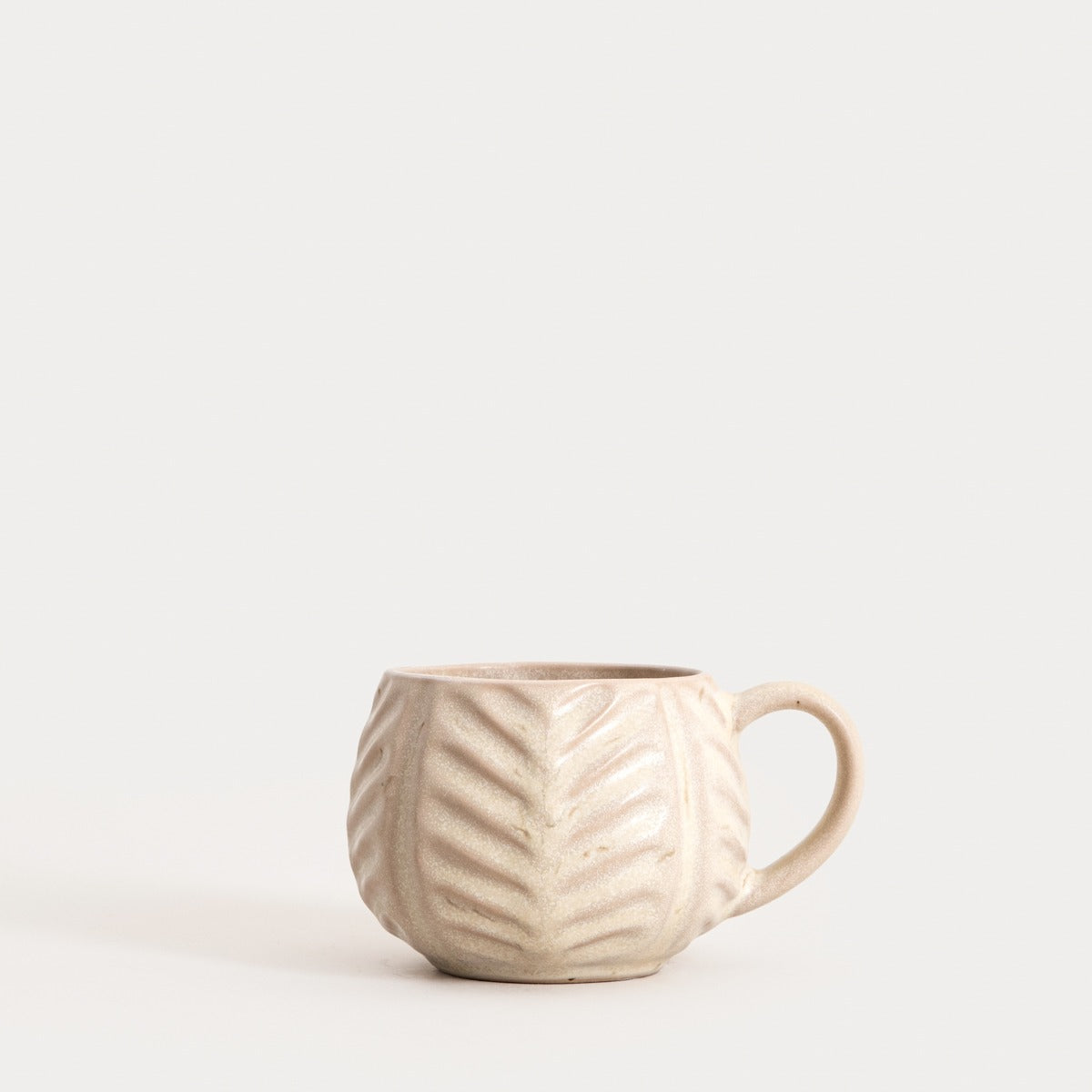 Mug ALMOS Barrel-Shaped Ceramic Mug with Herringbone Pattern 0.25L
