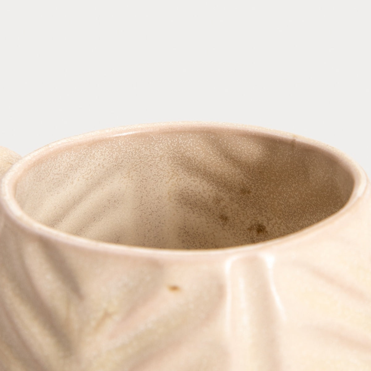 Mug ALMOS Barrel-Shaped Ceramic Mug with Herringbone Pattern 0.25L