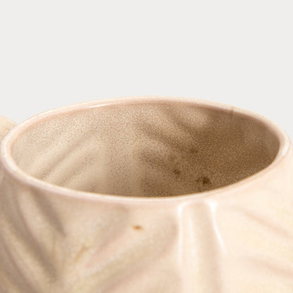 Mug ALMOS Barrel-Shaped Ceramic Mug with Herringbone Pattern 0.25L