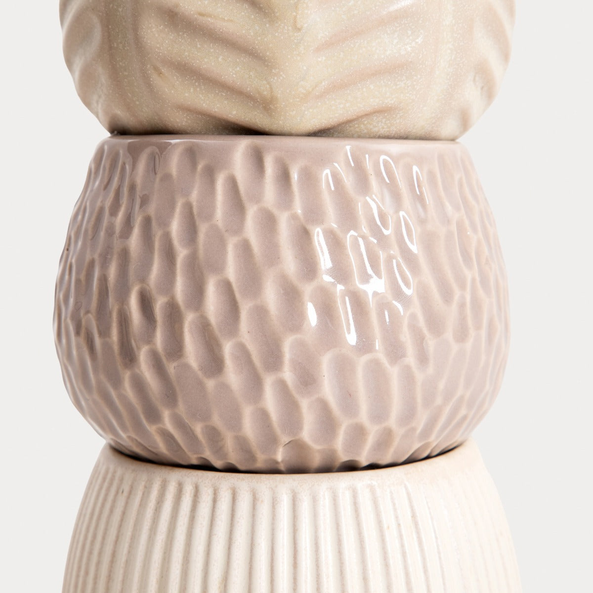 Mug ALMOS Barrel-Shaped Ceramic Mug with Herringbone Pattern 0.25L