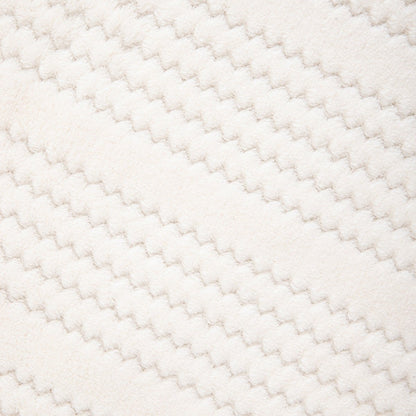 MAVRO Soft Ecru Blanket with Decorative Stitching and Edging 150x200cm