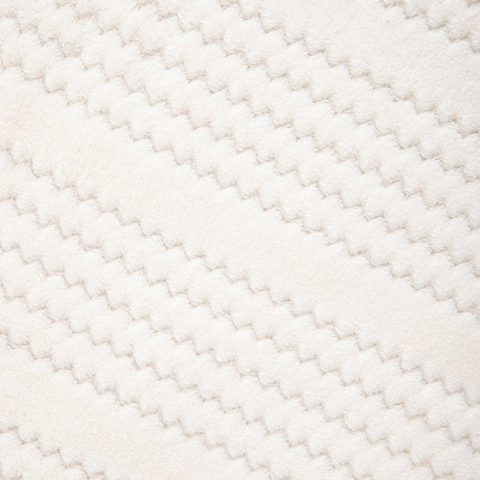 MAVRO Soft Ecru Blanket with Decorative Stitching and Edging 150x200cm