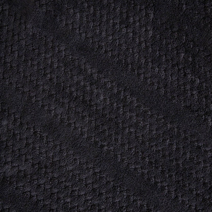 Koc MAVRO Soft Black Blanket with Decorative Stitching and Piping 150x200cm