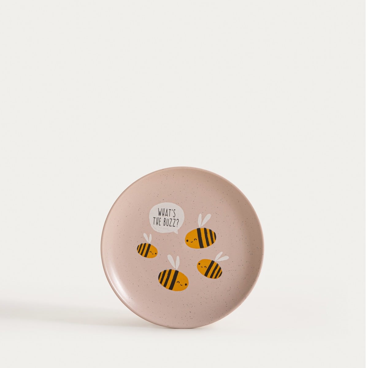 Plate ANNBEE Pink Bee Porcelain Plate 16 cm