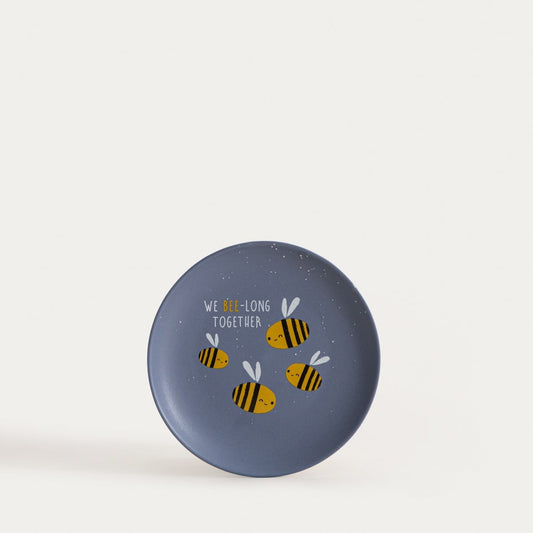 ANNBEE Navy Blue Bee Porcelain Plate - 16 cm