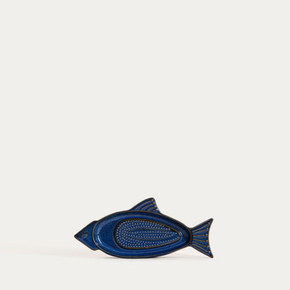TALMA Ceramic Serving Dish with Built-in Garlic Grater 18x13x8cm