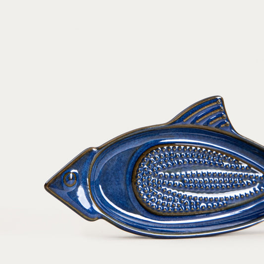 TALMA Ceramic Serving Dish with Built-in Garlic Grater 18x13x8cm