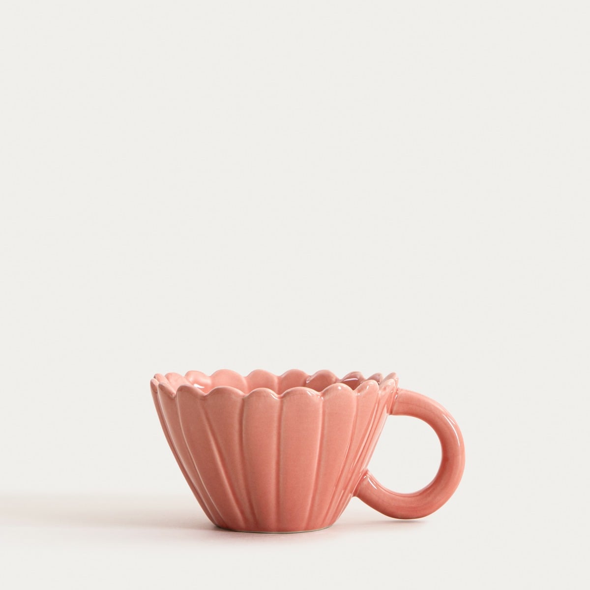 RASSET Pink Flower Ceramic Mug 150ml