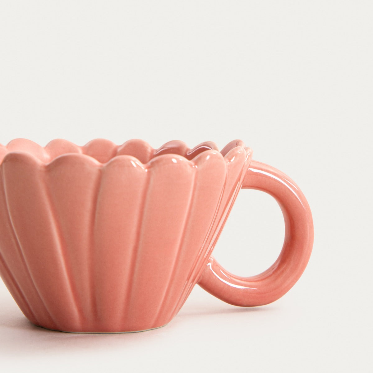 RASSET Pink Flower Ceramic Mug 150ml