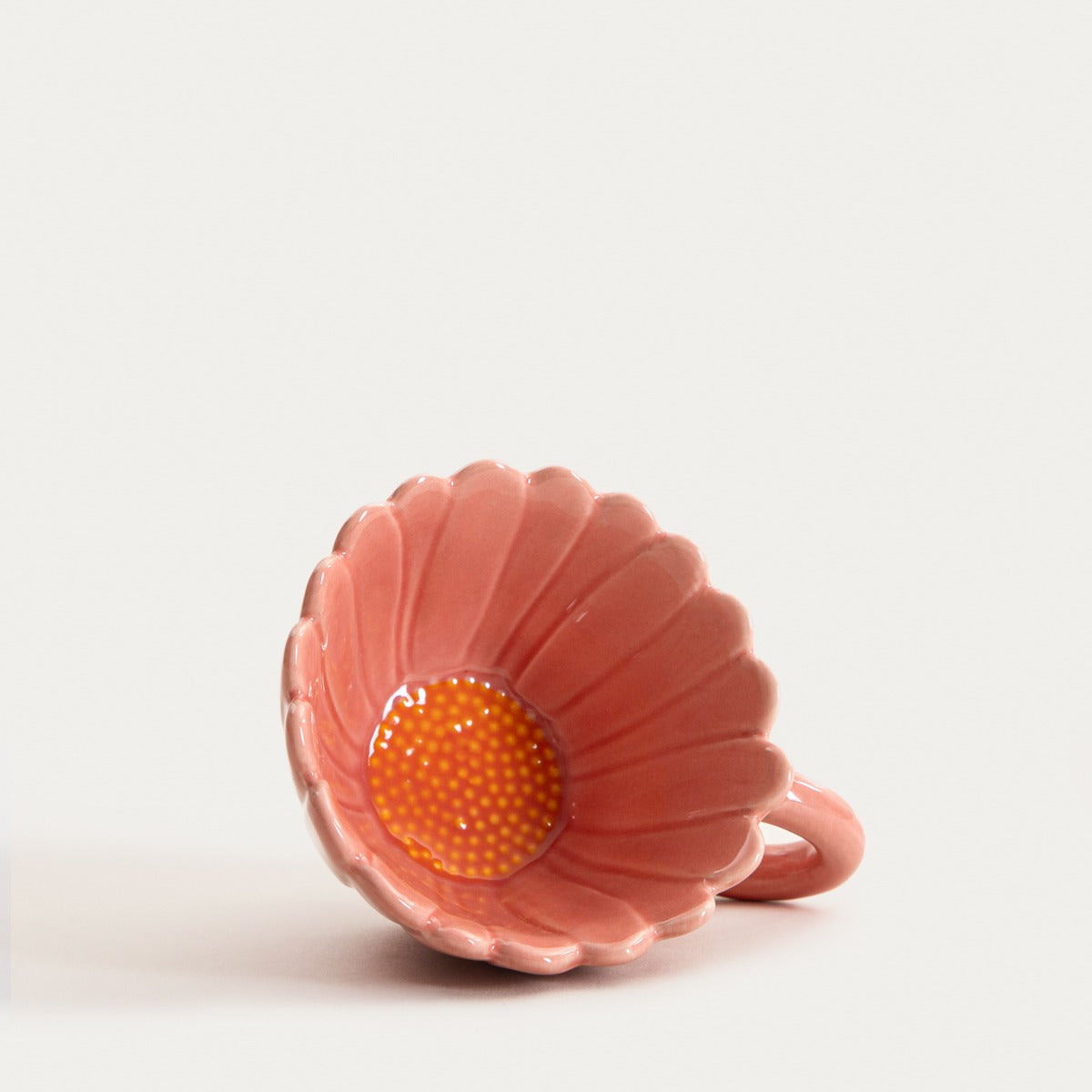 RASSET Pink Flower Ceramic Mug 150ml