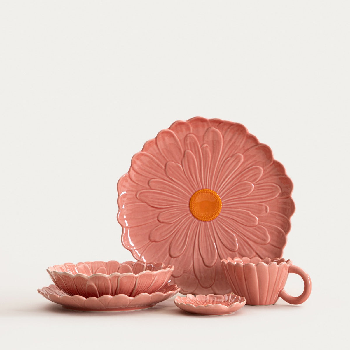 RASSET Pink Flower Ceramic Mug 150ml