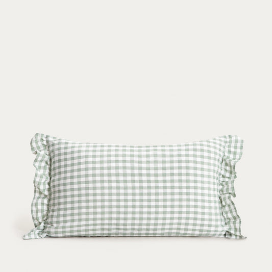 ALAMBRA Checkered Pistachio Cushion 30x50cm