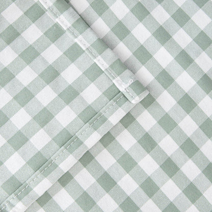 ALAMBRA Checkered Pistachio Tablecloth 130x180cm