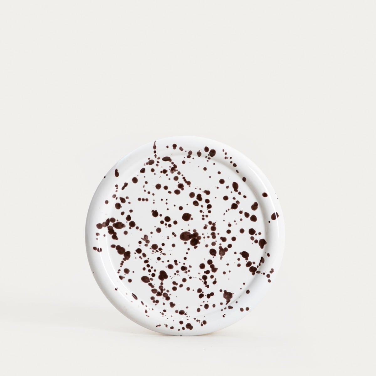 WILORA Dessert Plate Spotted Brown 21 cm