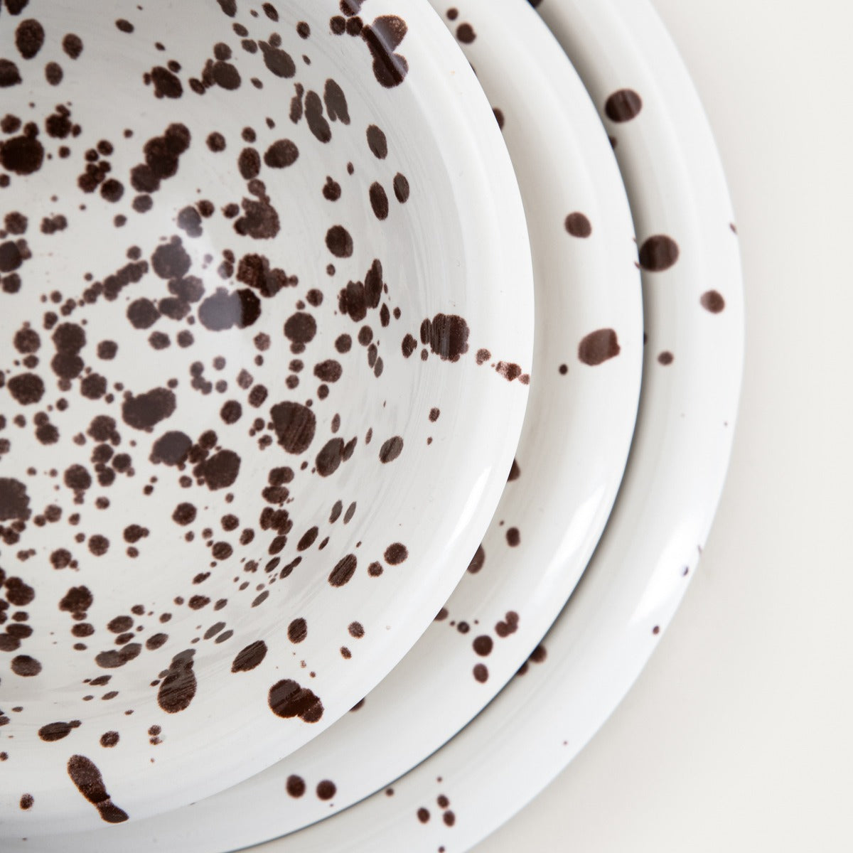WILORA Dessert Plate Spotted Brown 21 cm