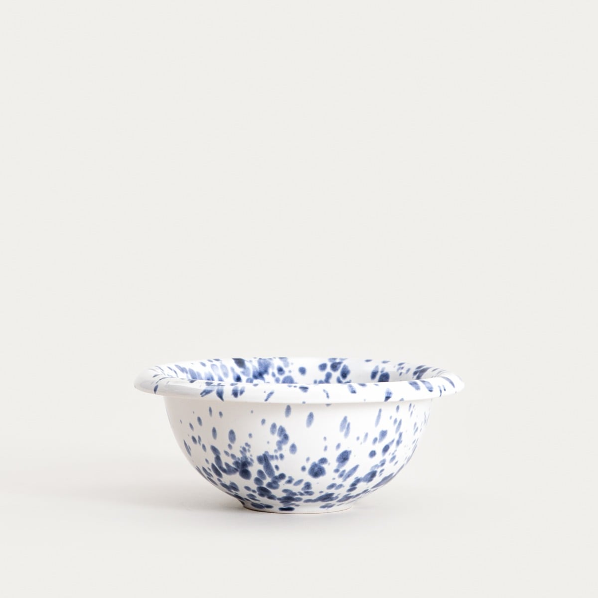 WILORA Spotted Navy Blue Ceramic Bowl 18x7 cm
