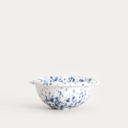 WILORA Spotted Navy Blue Ceramic Bowl 18x7 cm