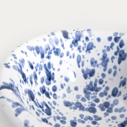 WILORA Spotted Navy Blue Ceramic Bowl 18x7 cm