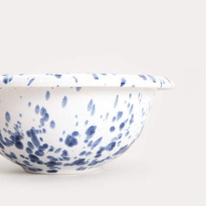 WILORA Spotted Navy Blue Ceramic Bowl 18x7 cm