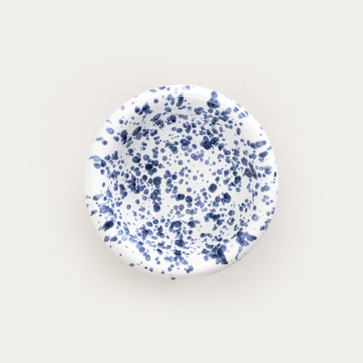 WILORA Spotted Navy Blue Ceramic Bowl 18x7 cm