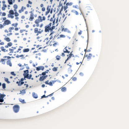 WILORA Spotted Navy Blue Ceramic Bowl 18x7 cm