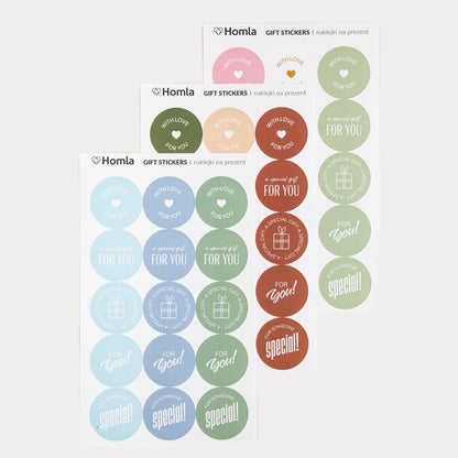 Set of LABELLA Round Gift Stickers Set - 45 pcs