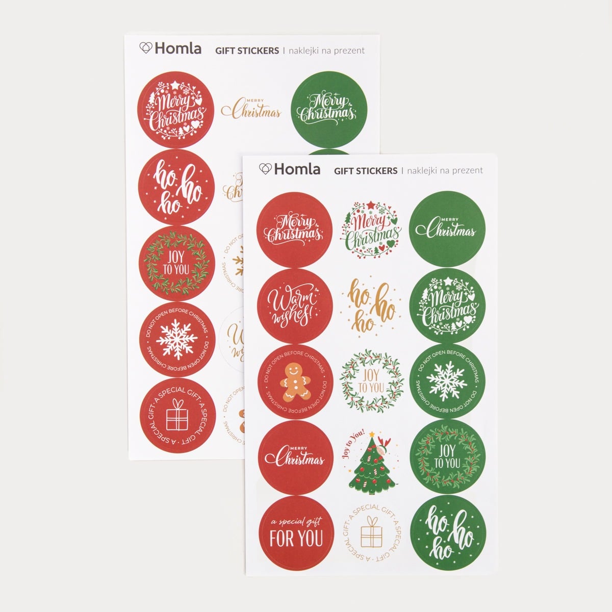 Sticker set LABELLA Christmas Stickers Set - 30 Round Stickers
