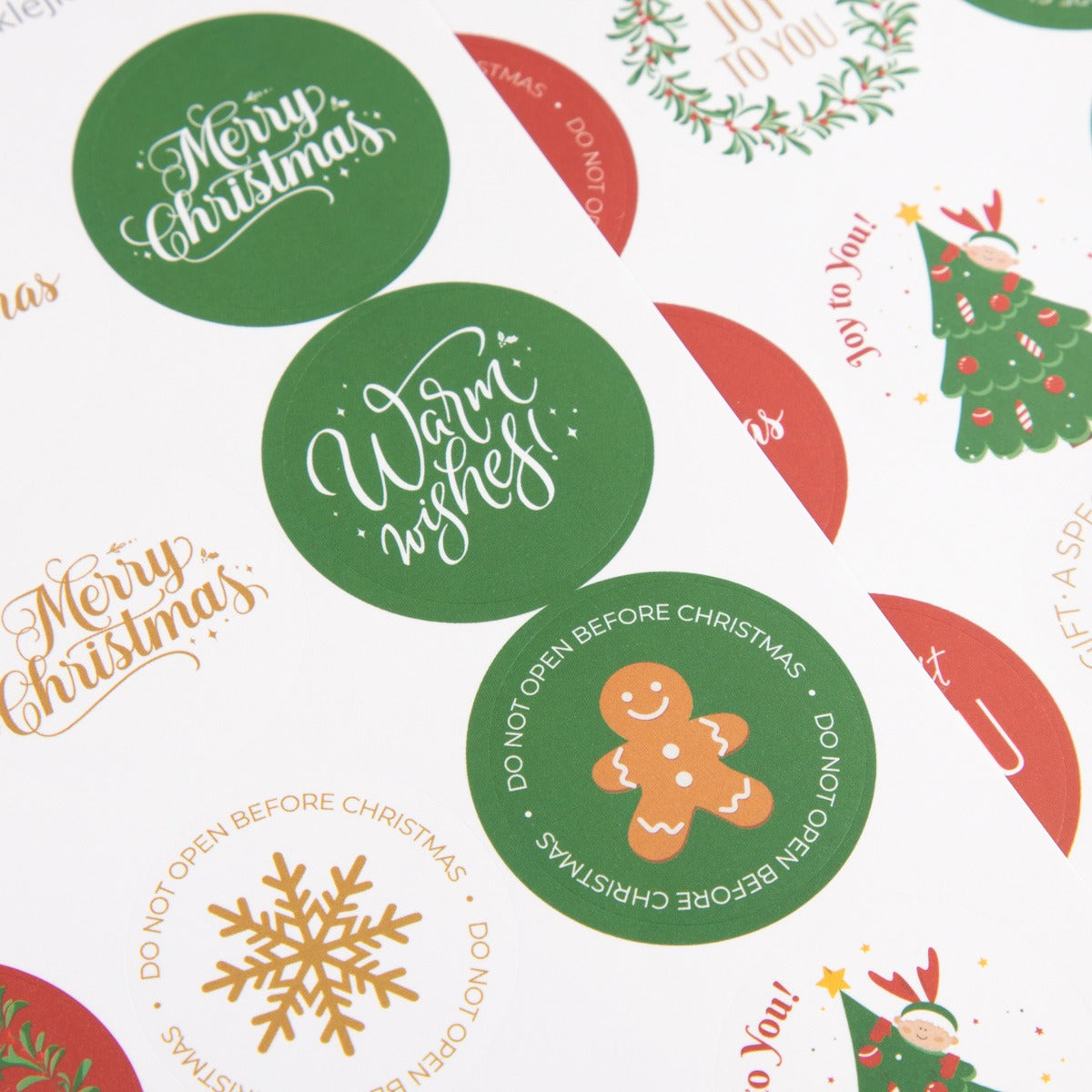 Sticker set LABELLA Christmas Stickers Set - 30 Round Stickers