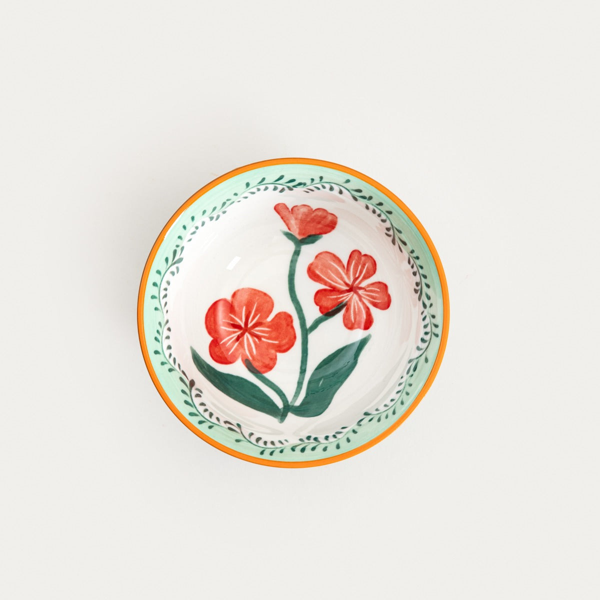 Miska LIMK Ceramic Bowl with Red Flowers - 12 cm Porcelain