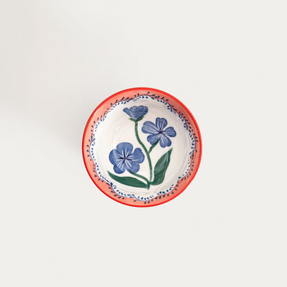 Miska LIMK Small Blue Floral Ceramic Bowl 12 cm
