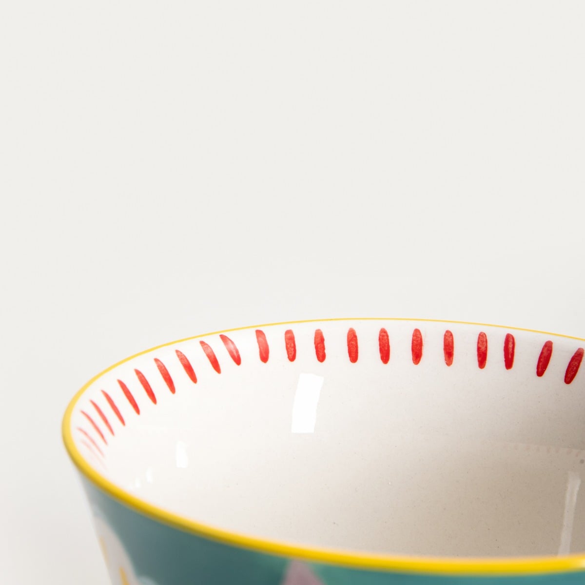 Mug SHILLA Hand-Painted Ceramic Mug with Yellow Handle 0.4L