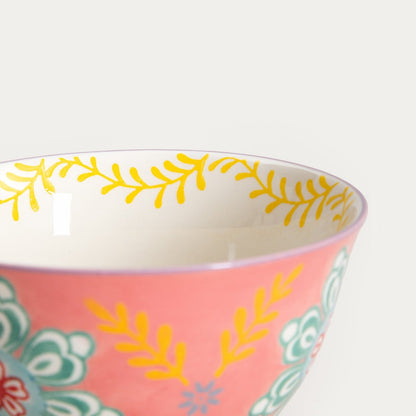 Mug SHILLA Hand-Painted Ceramic Mug with Purple Handle 0.4L