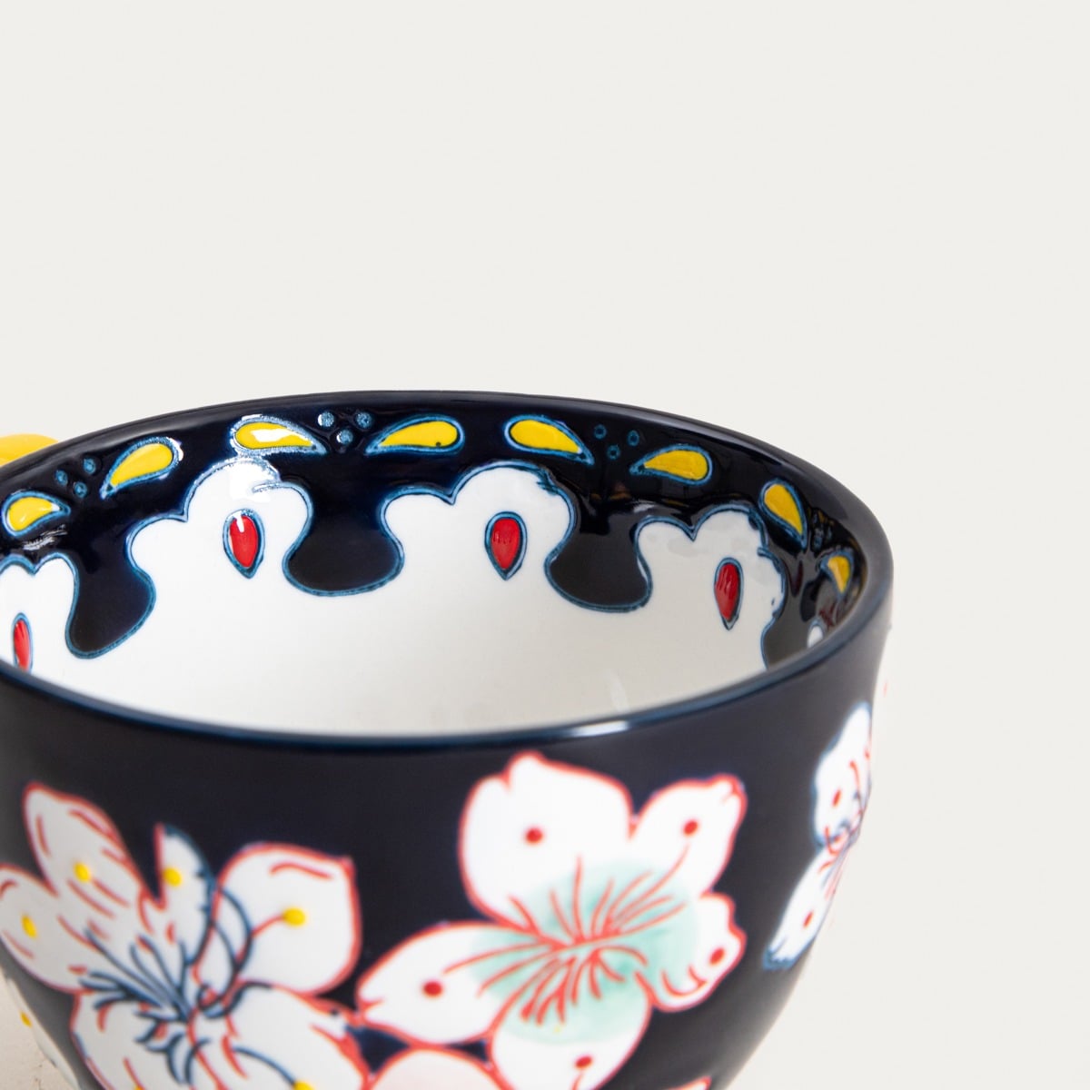 SALVA Hand-Painted Navy Blue Ceramic Mug 0.4L