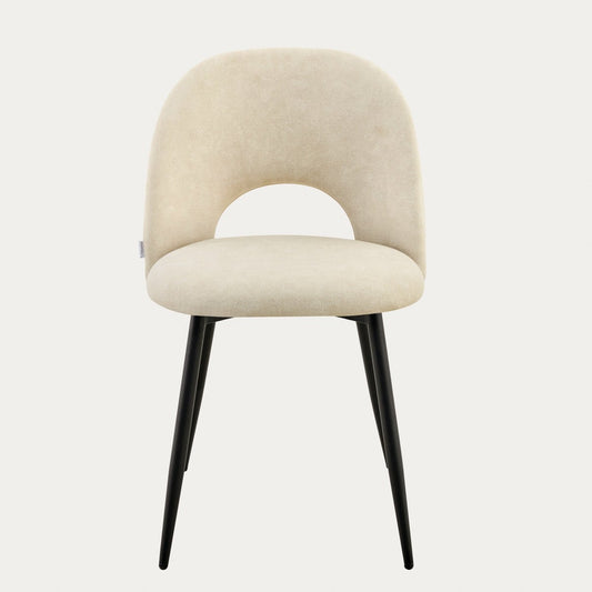 TRIVIO Beige Fabric Chair - Comfortable Dining & Study Seating