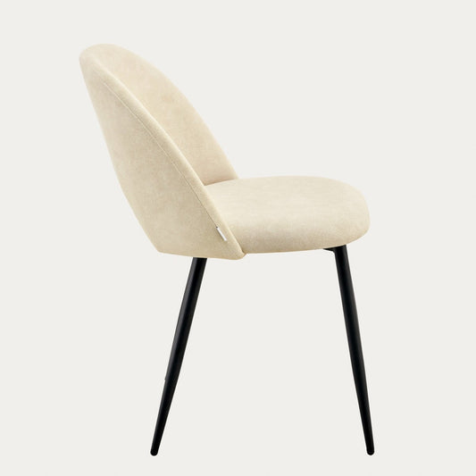 TRIVIO Beige Fabric Chair - Comfortable Dining & Study Seating