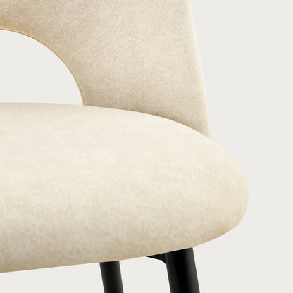TRIVIO Beige Fabric Chair - Comfortable Dining & Study Seating