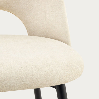 TRIVIO Beige Fabric Chair - Comfortable Dining & Study Seating