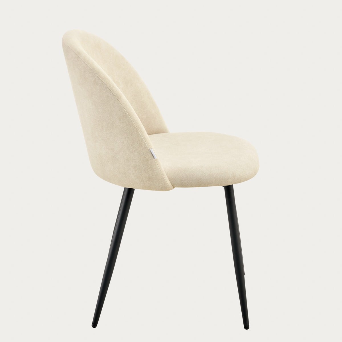 FIORA Beige Fabric Chair Upholstered Dining Room Seat