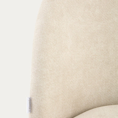 FIORA Beige Fabric Chair Upholstered Dining Room Seat