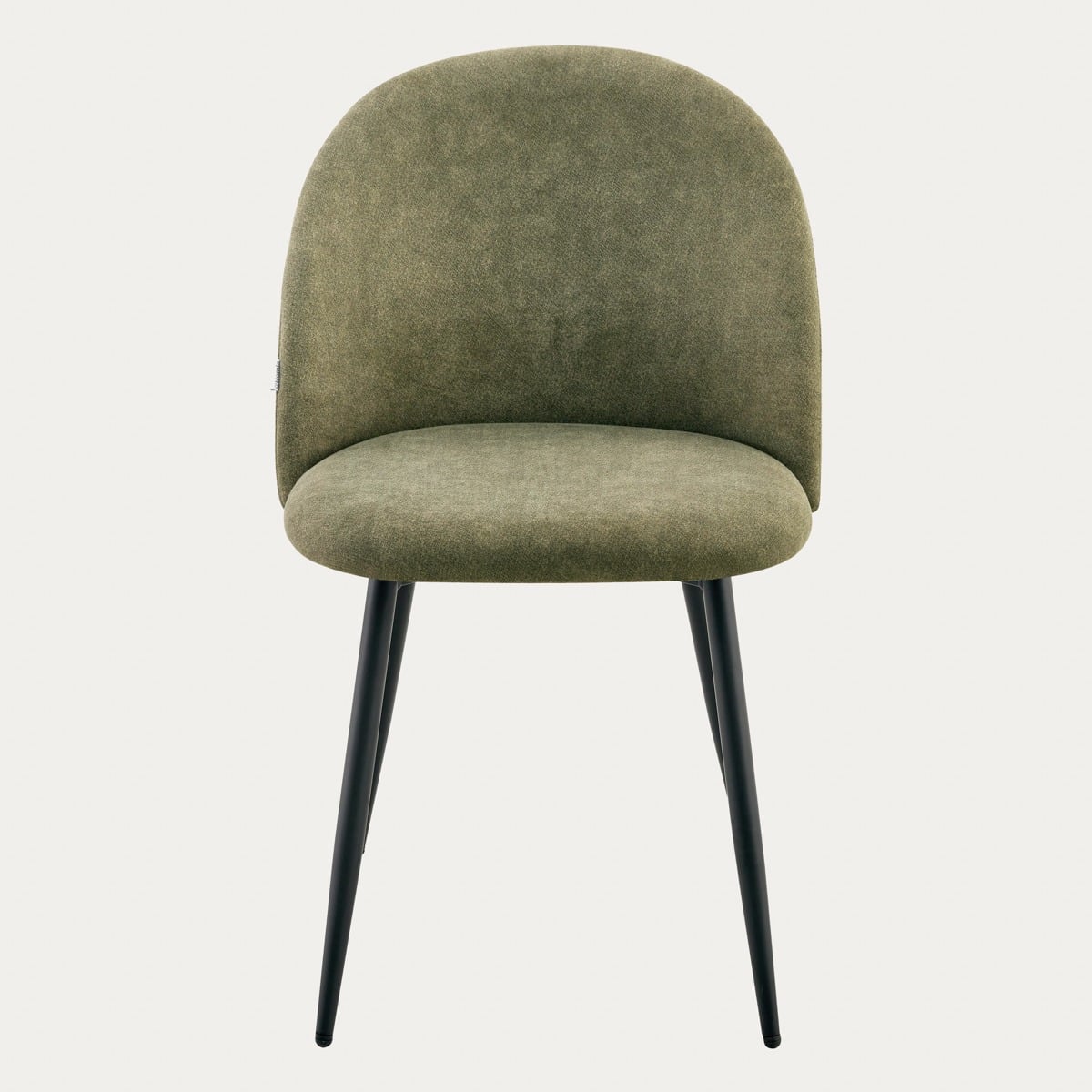 FIORA Green Fabric Chair with Metal Legs