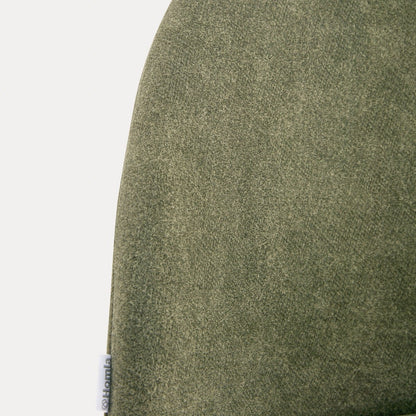 FIORA Green Fabric Chair with Metal Legs