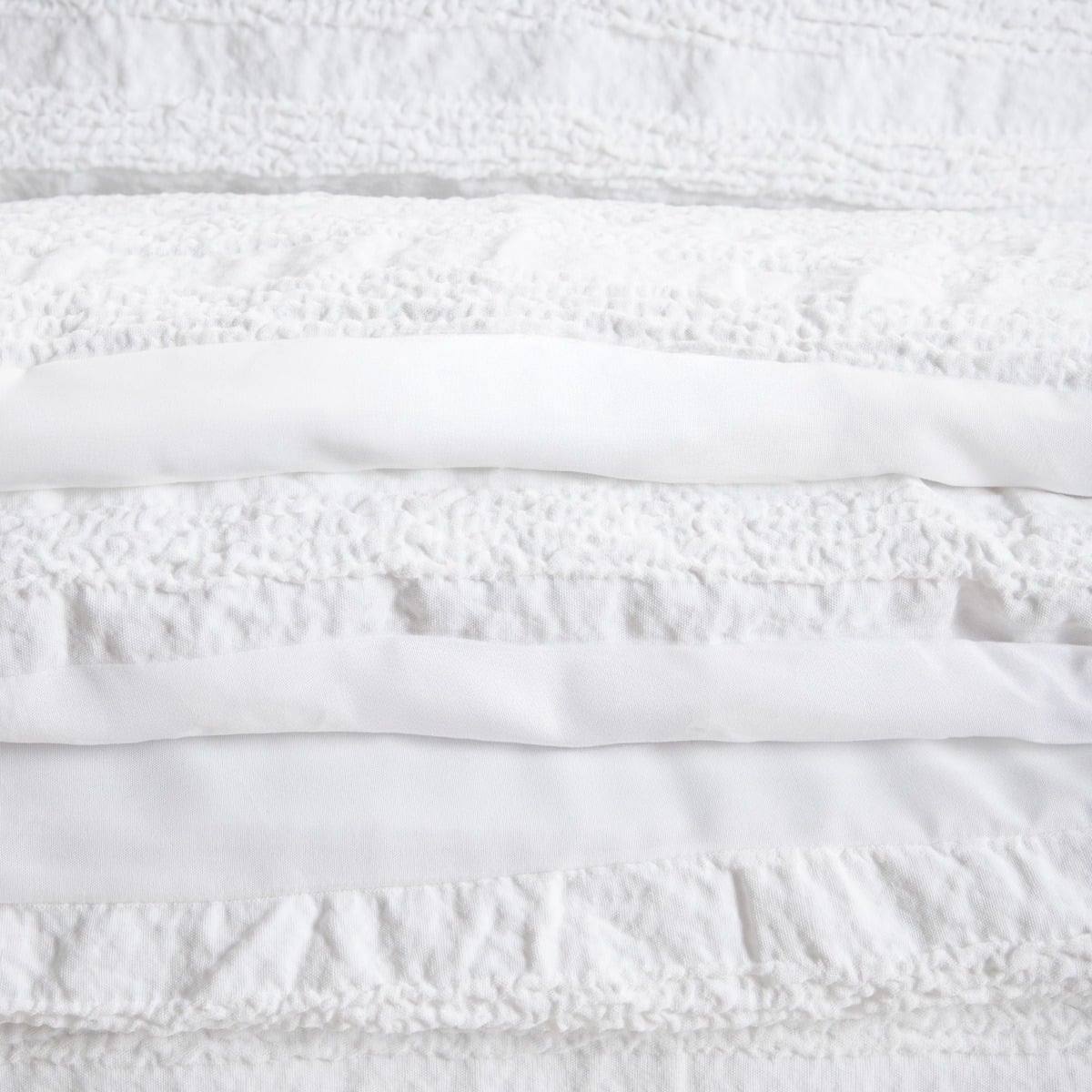 REYA White Microfibre Bedding Set 160x200 cm with Pillowcases