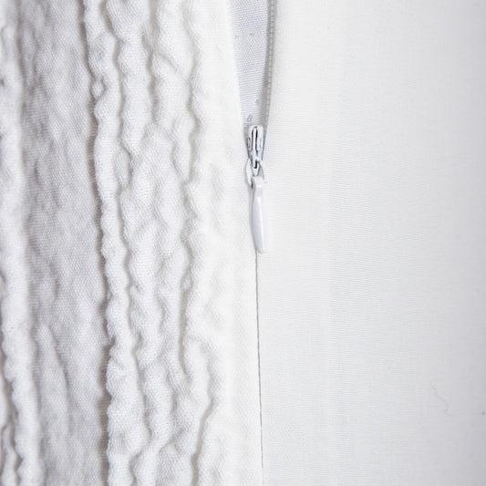 REYA White Microfibre Bedding Set with Decorative Texture