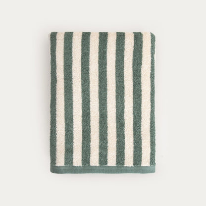 LISTRA Bath Towel in Pistachio Stripes 70x130 cm