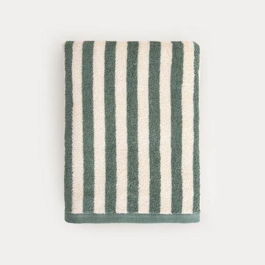 LISTRA Bath Towel in Pistachio Stripes 70x130 cm