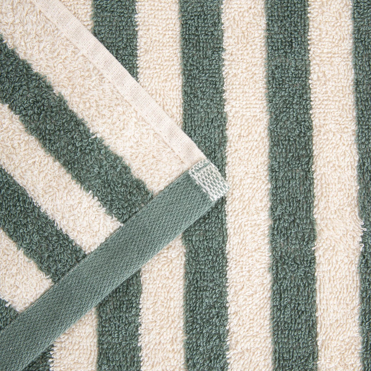 LISTRA Bath Towel in Pistachio Stripes 70x130 cm